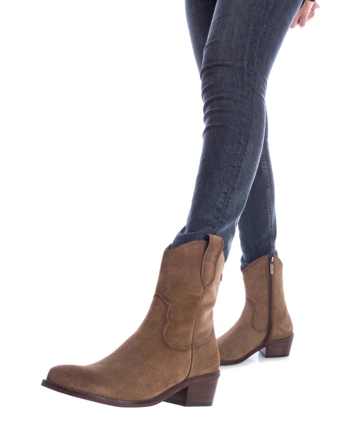 Carmela 16102203 bottine cowboy cuir marron 5 cm