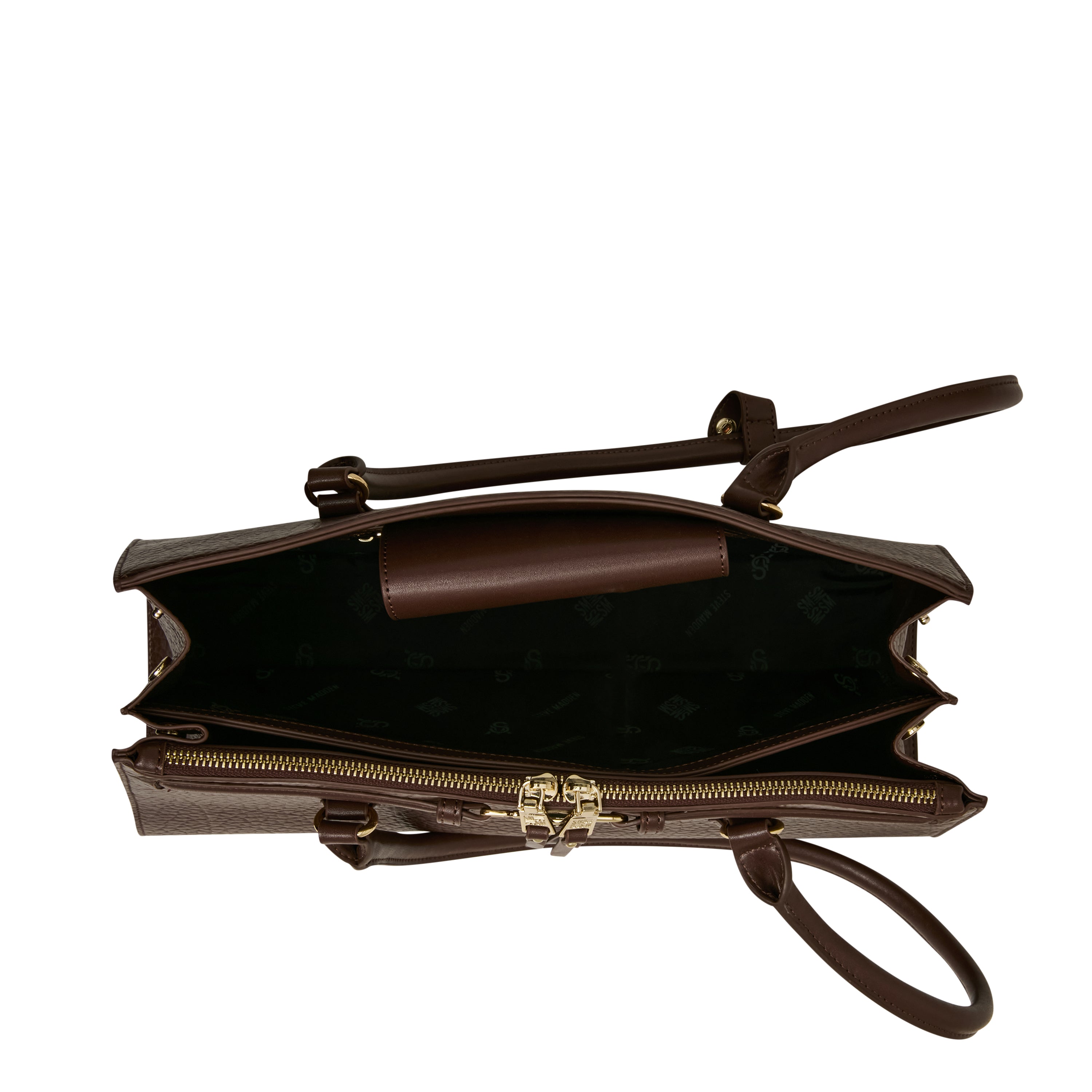 Steve Madden Bshirley sac shopper marron doré zippé