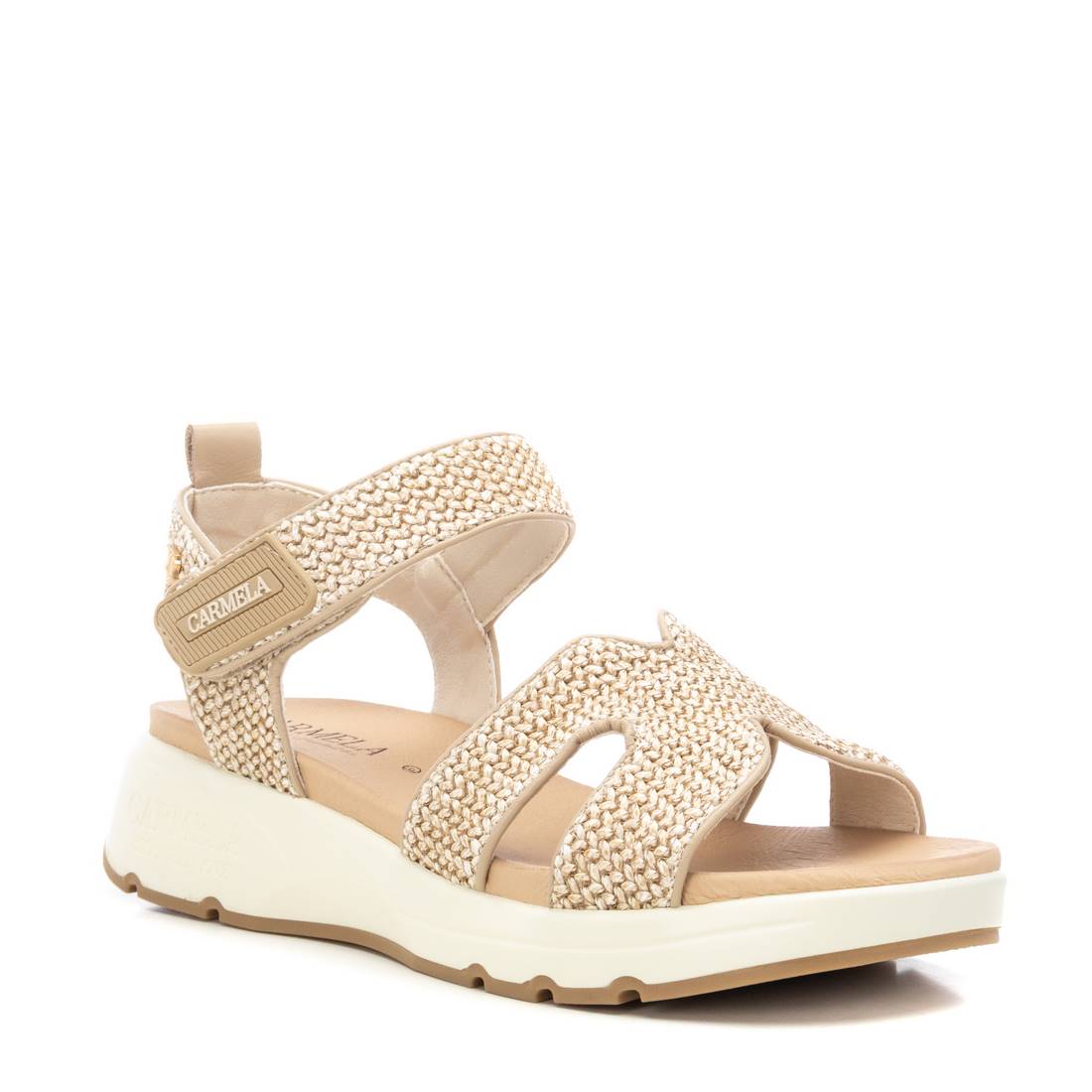 Carmela 16236202 sandale compensée blanche raphia