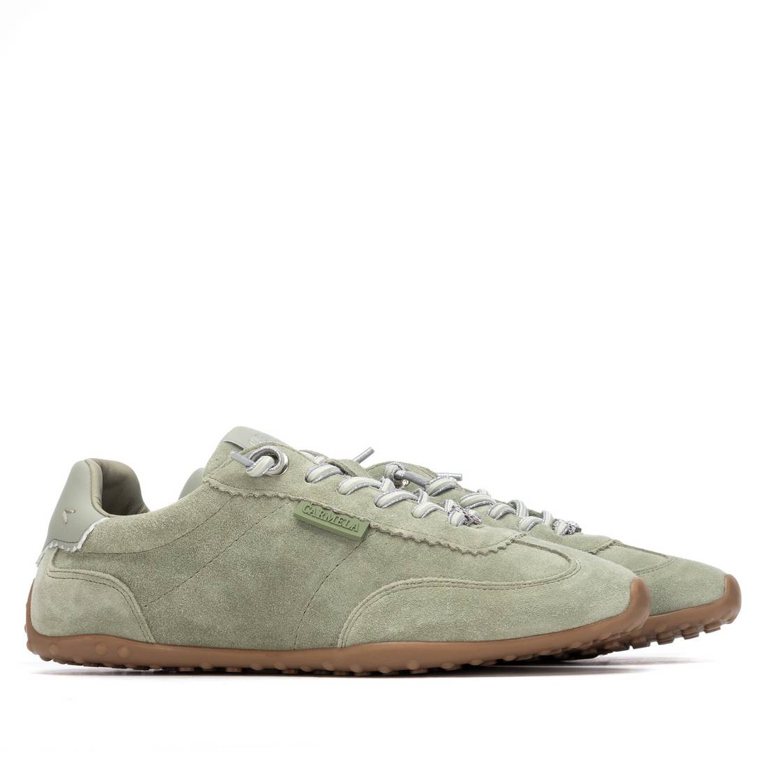 Carmela 16317205 baskets femme kaki cuir suédé