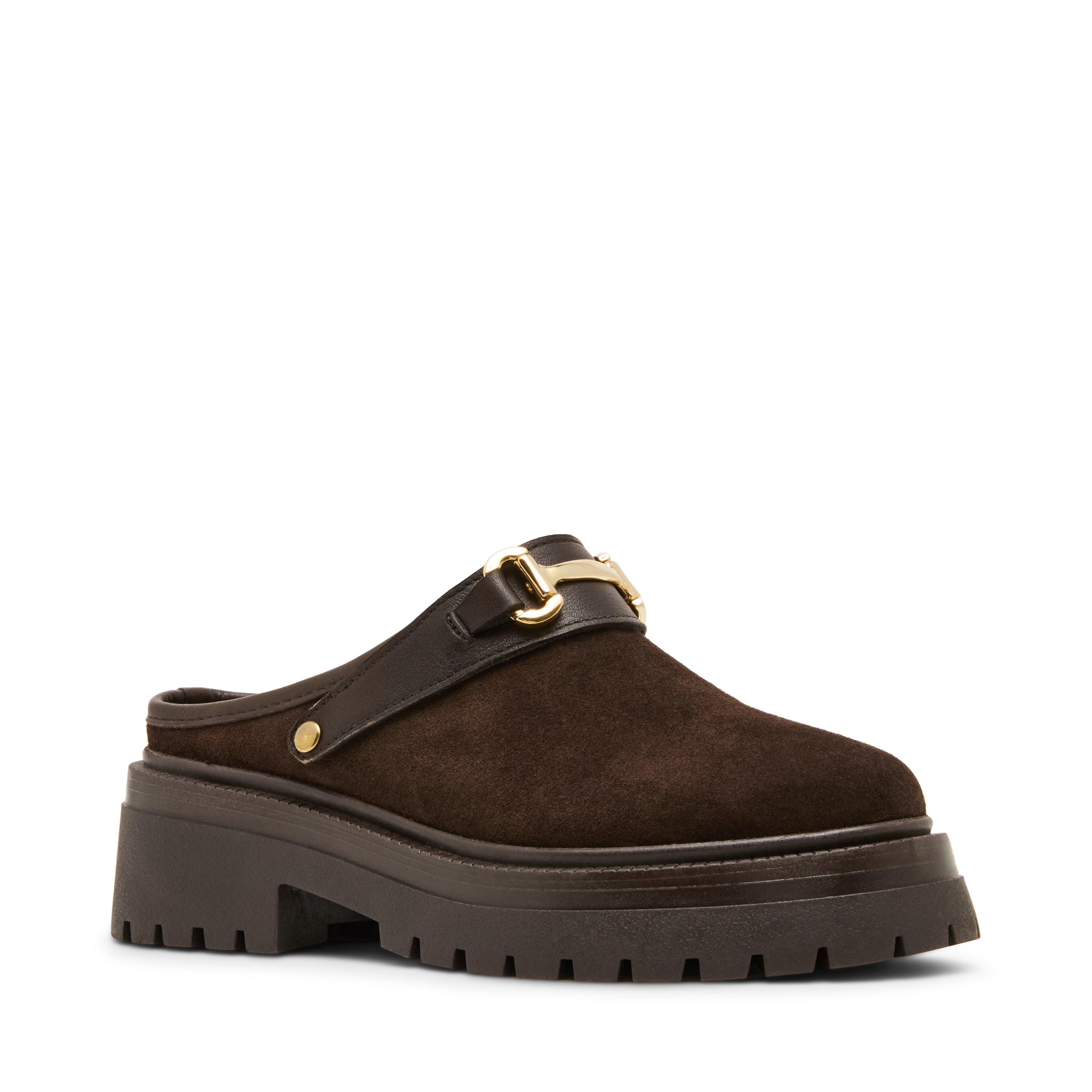 Steve Madden Erba mules sabots daim marron talon 4 cm