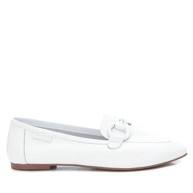 Carmela 16047205 Mocassins Femme Blanc Cuir Plat