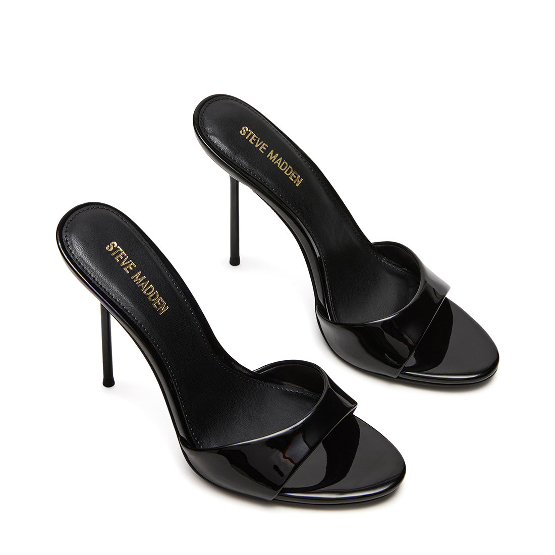 Steve Madden Davina sandale vernie noir talon 10 cm