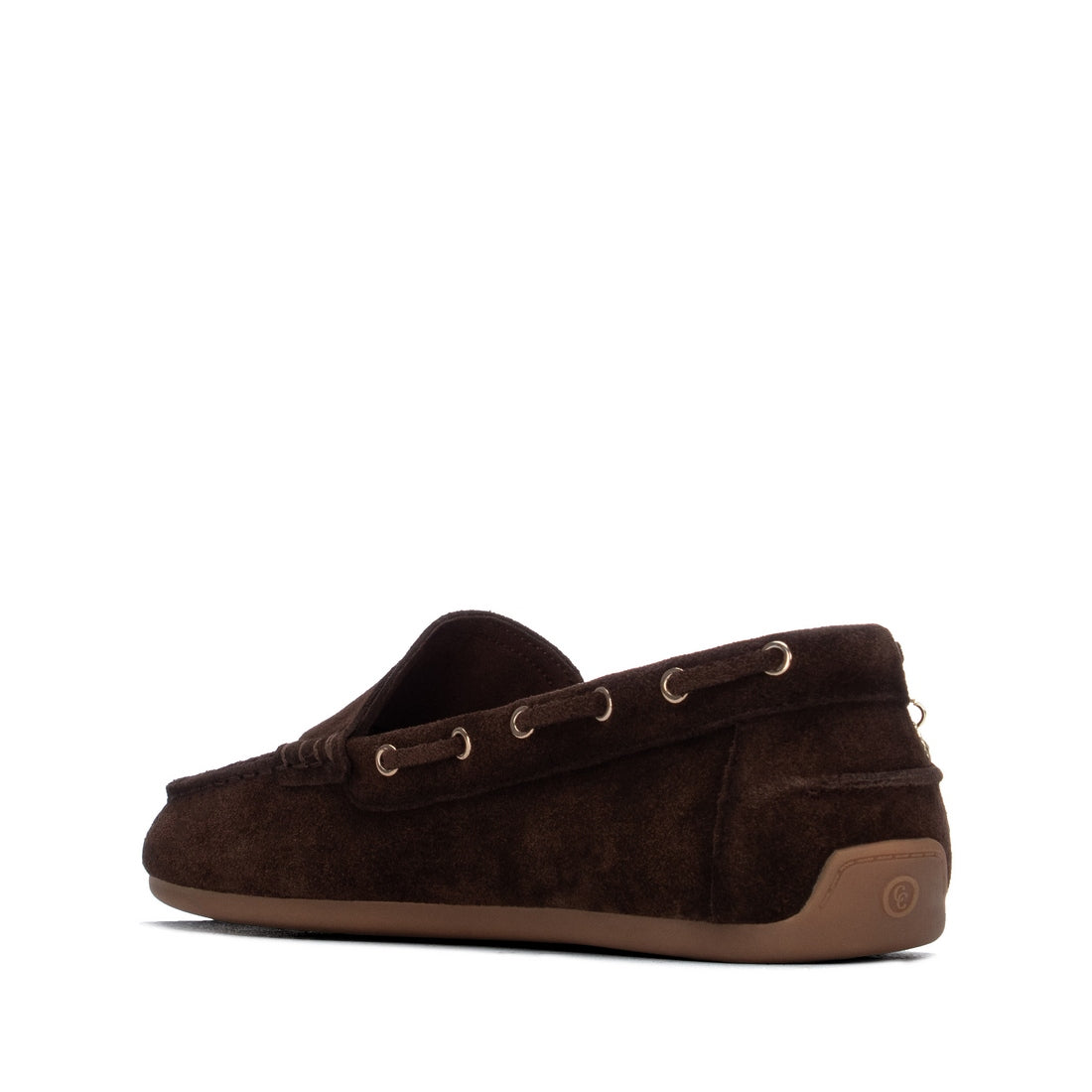 Carmela 16414702 mocassin cuir marron suède