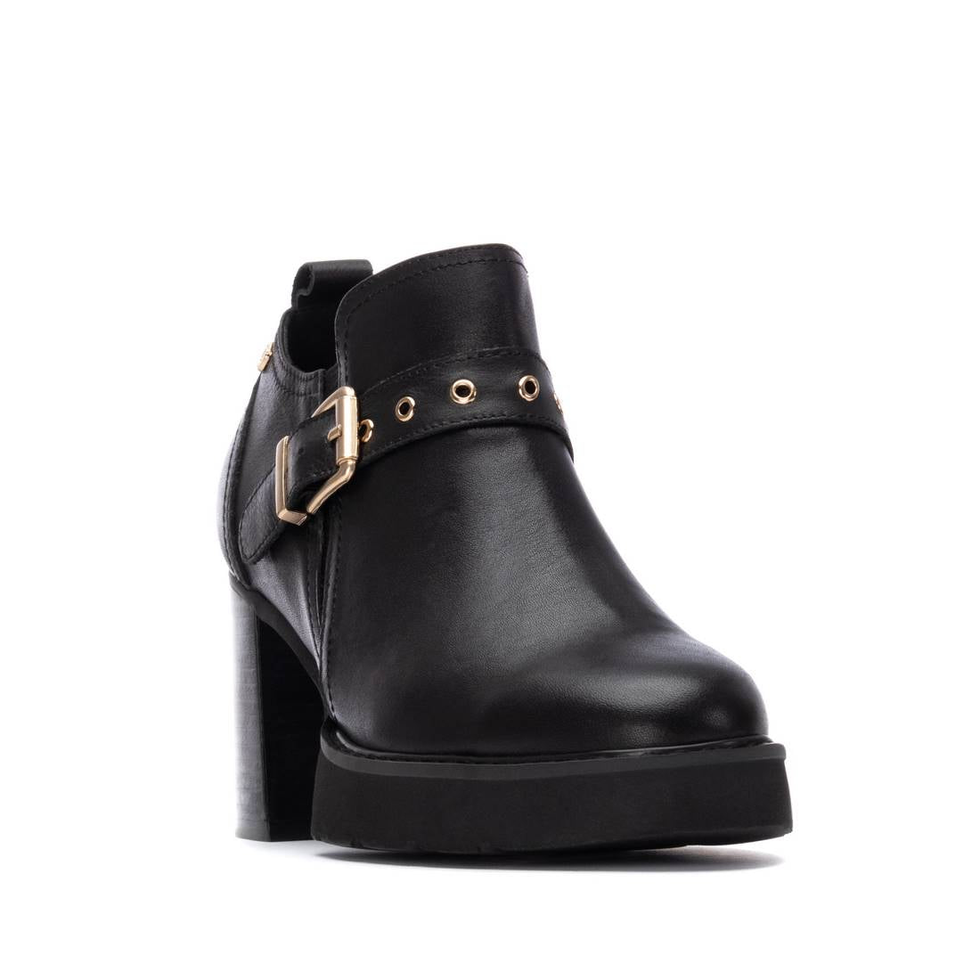 Carmela 16270401 chaussures talon noir cuir zip