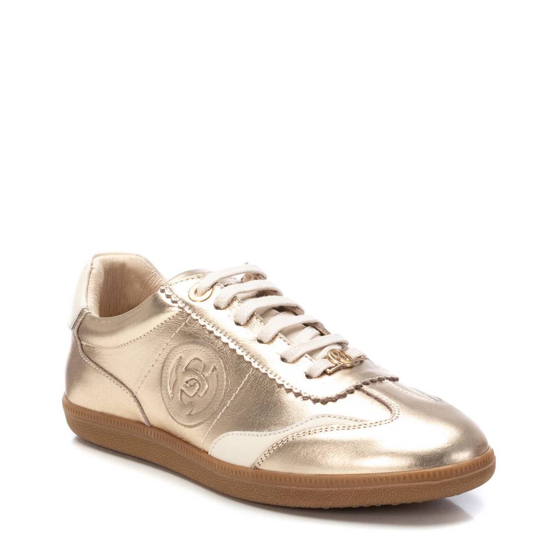 Carmela 16206009 baskets cuir doré lacets