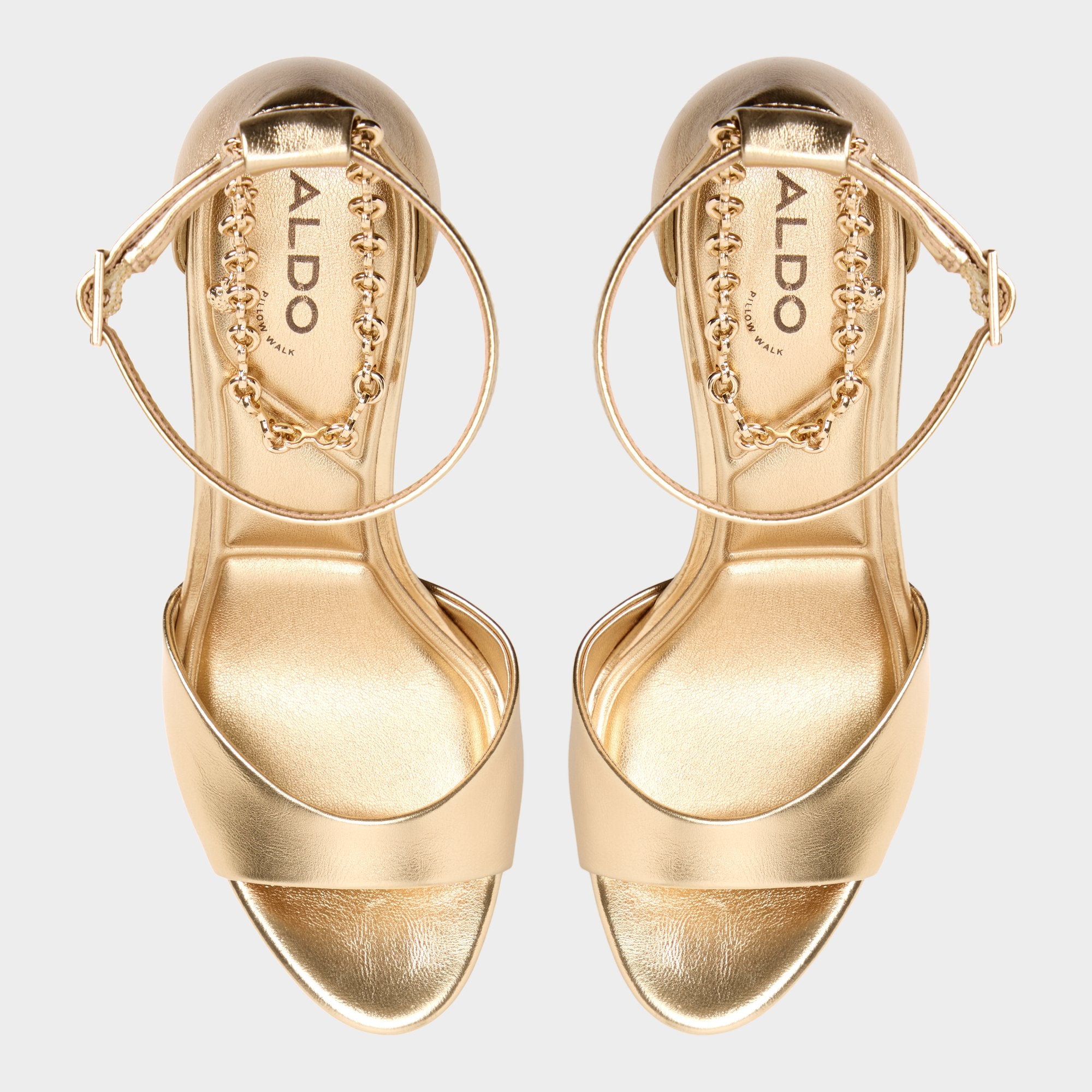 ALDO Afumeth sandales talon doré brillant