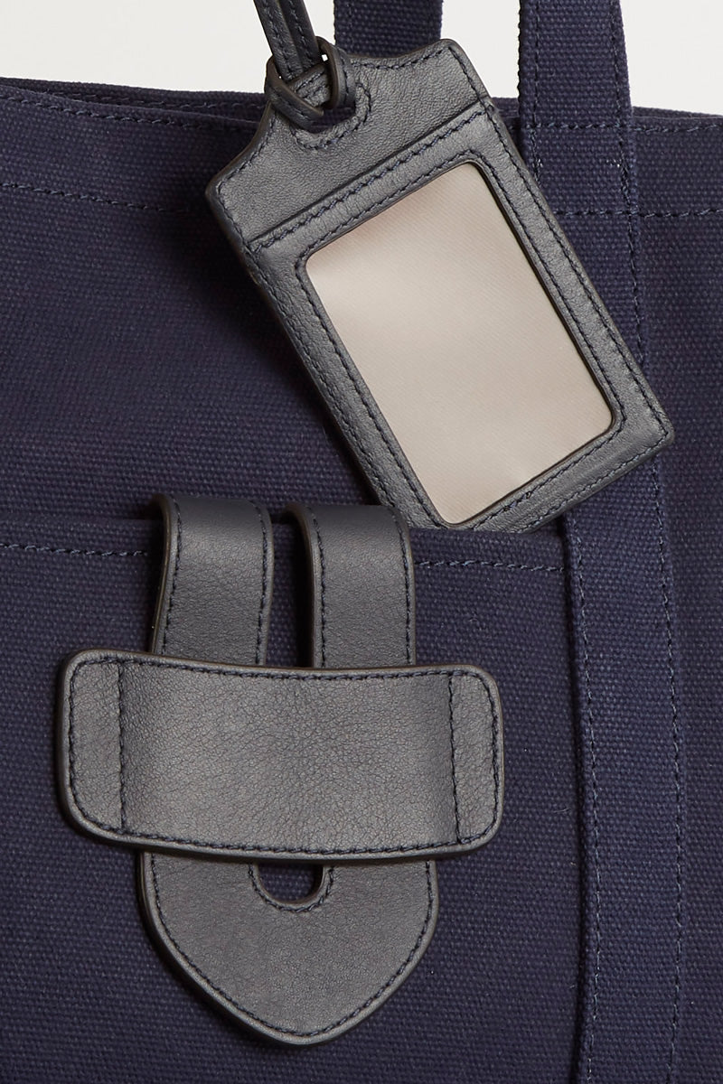 Tila March Zelig Simple Bag cabas toile cuir bleu