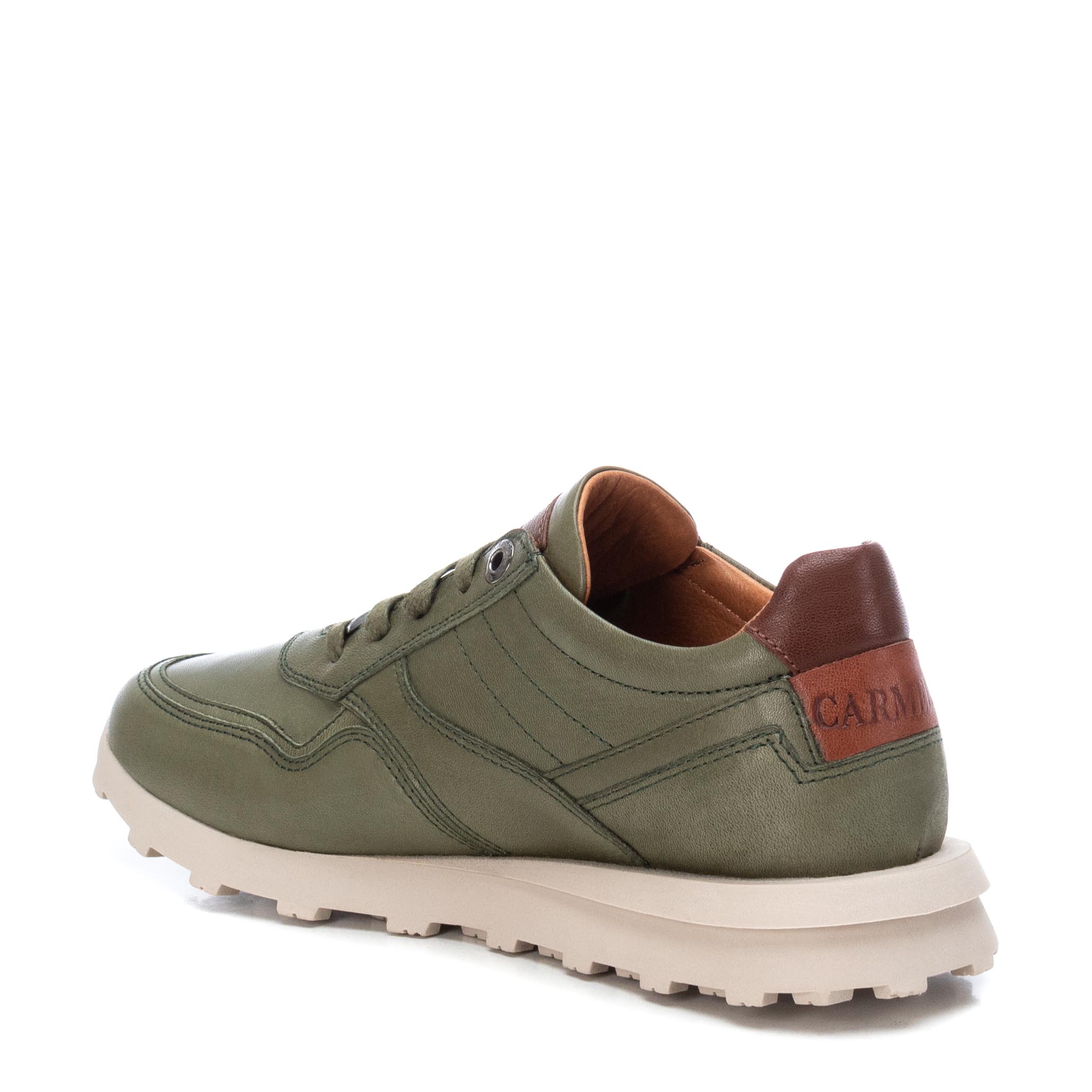 Carmela 16031604 basket verte cuir à zip