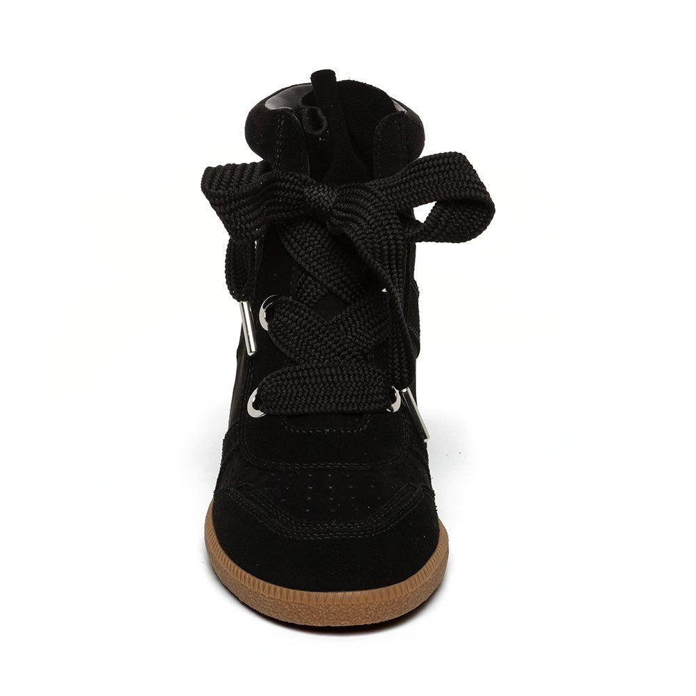 Steve Madden Mables Sneaker baskets daim noir talon 2,5 cm