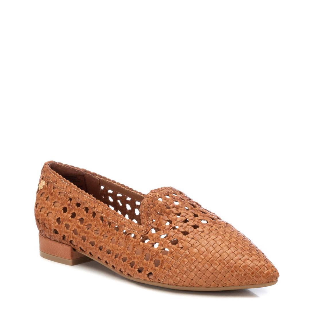 Carmela 16147301 ballerine marron cuir ajourée plate