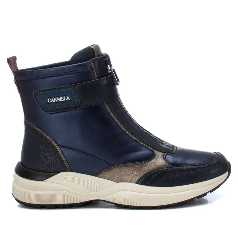 Carmela 16196203 sneaker femme bleu cuir montante