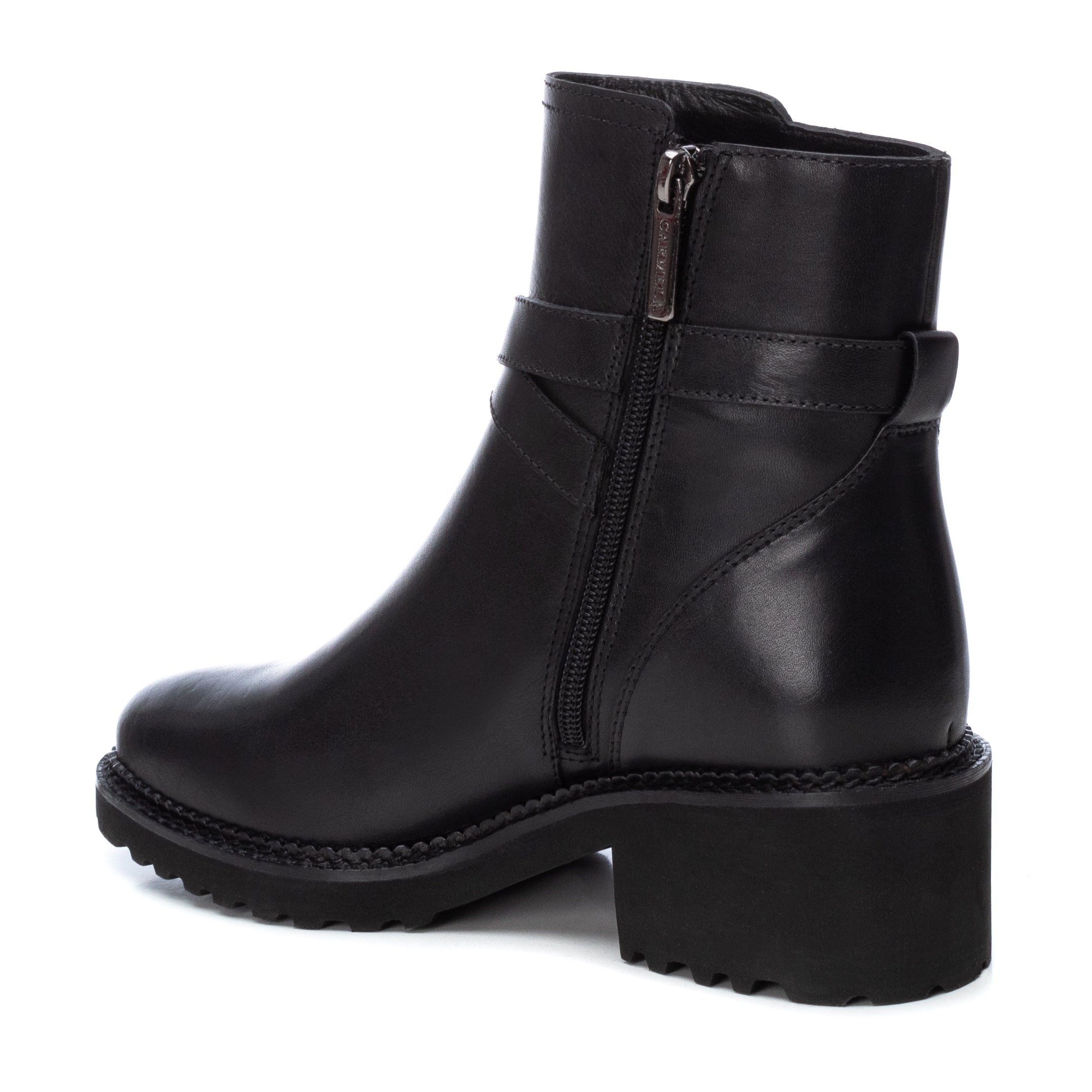 Carmela 16003701 bottines motardes noires cuir