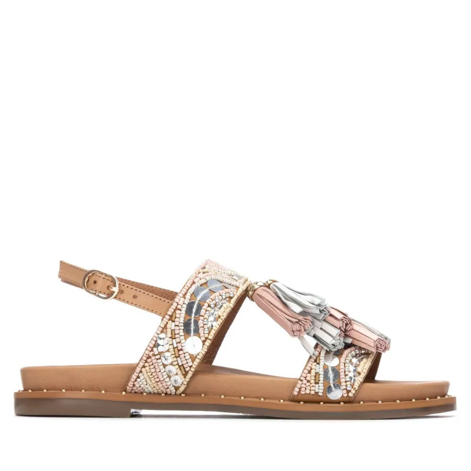 Carmela 16319806 sandale femme blanc plat strass