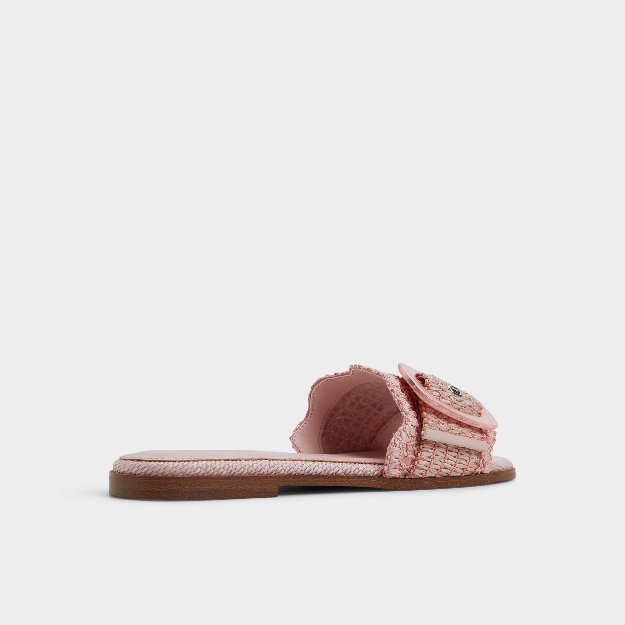 ALDO Wavysally mules rose raphia boucle