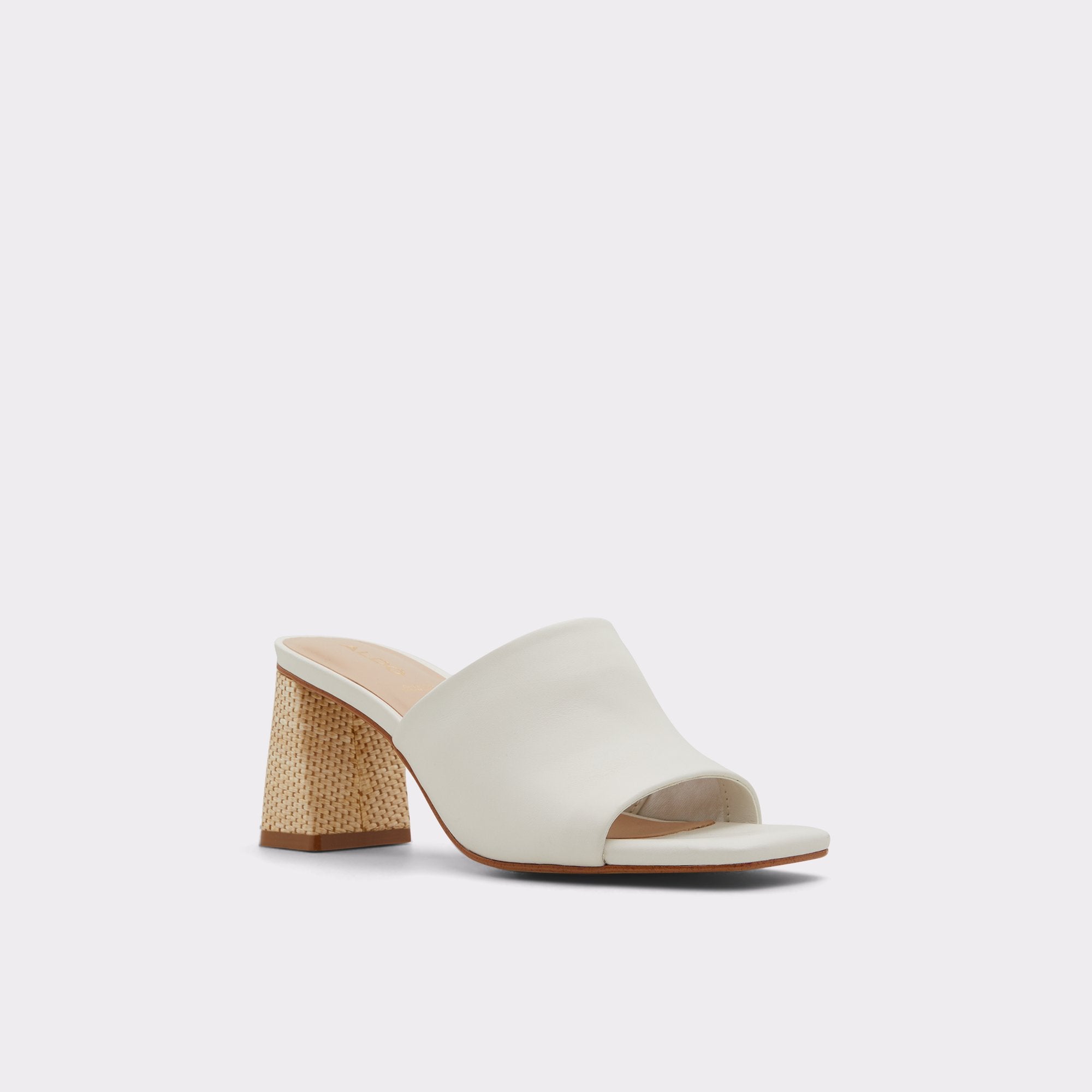 ALDO Harans mules talon femme blanc