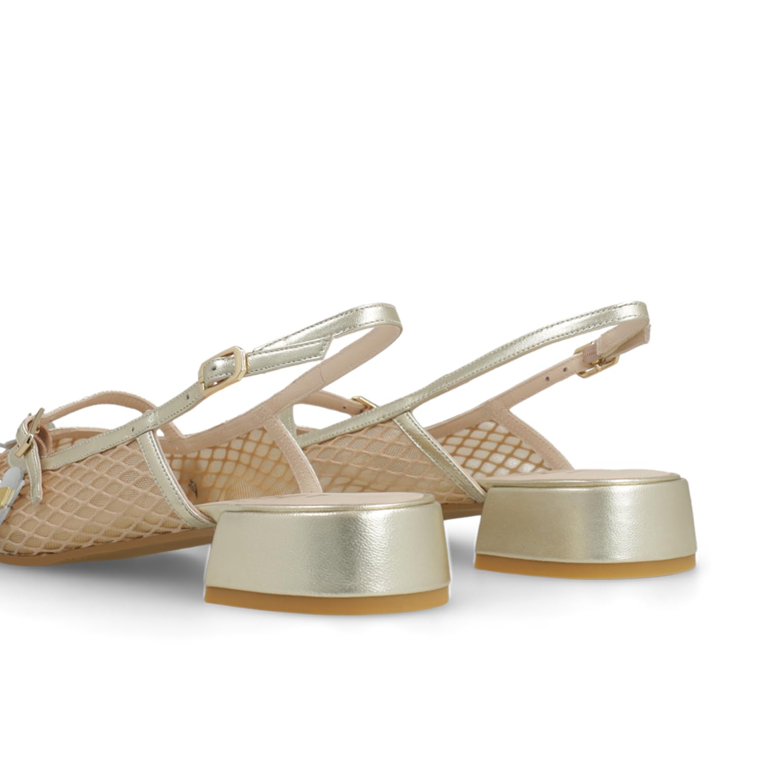 LODI AMISANTI ballerines cuir dorées femme