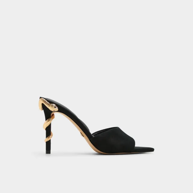 ALDO Seashella escarpins noir suède serpent