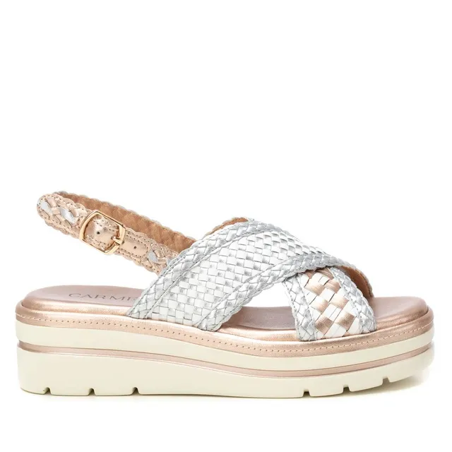 Carmela 16225602 sandales femme nude cuir tressé