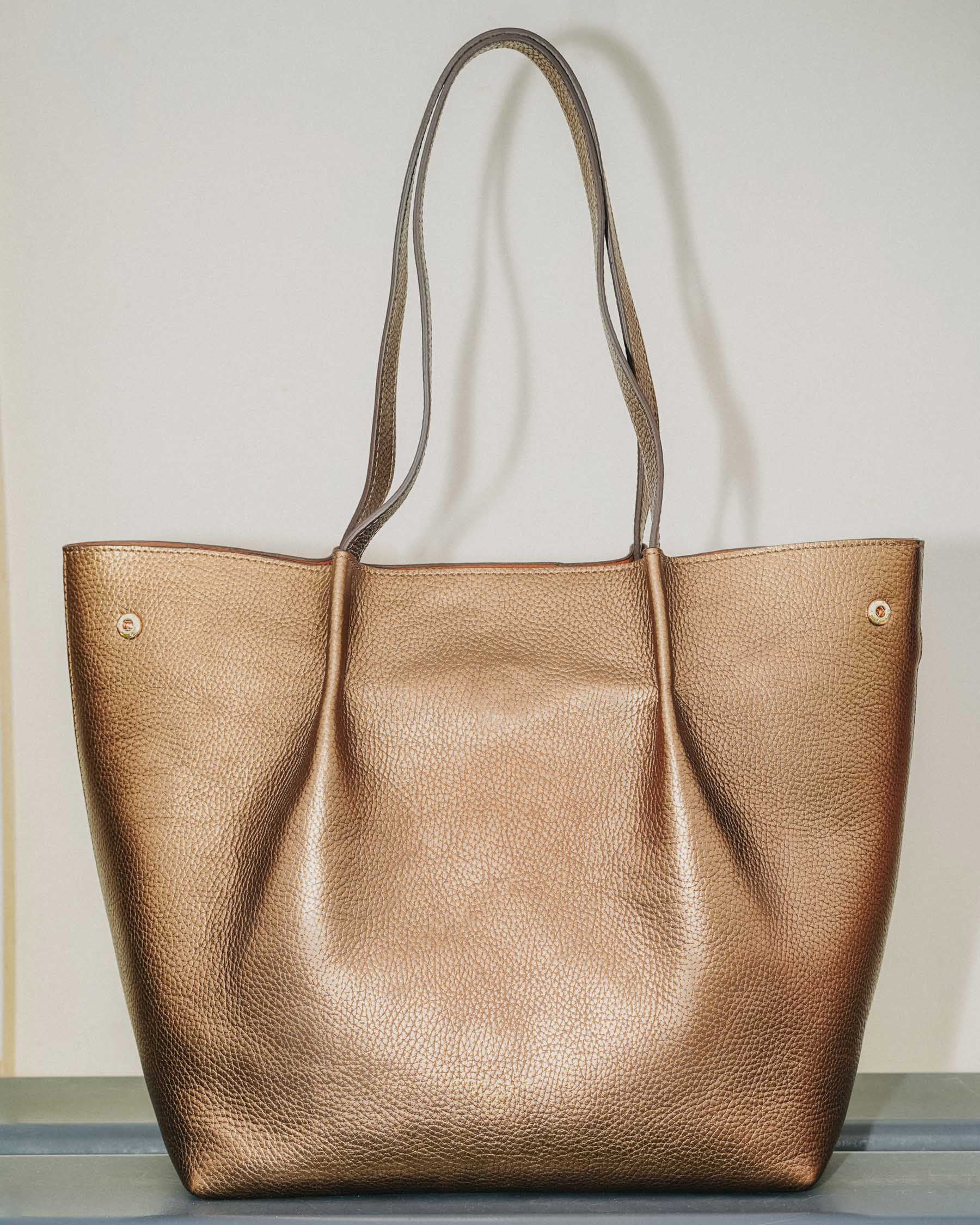 Coralie Masson Steevie sac cabas cuir bronze