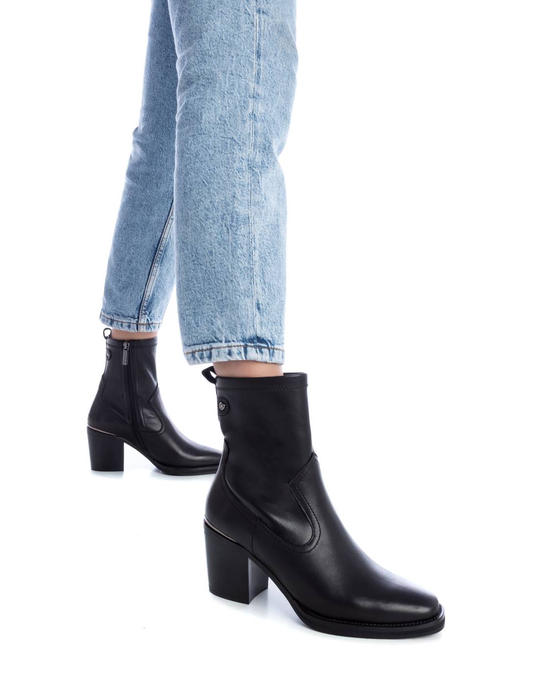 Carmela 16111501 bottines femme noir cuir talon 7 cm