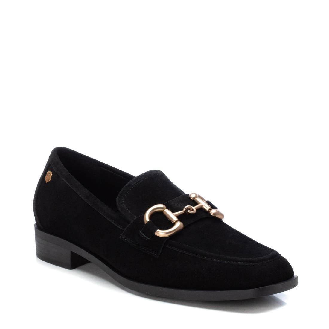 Carmela 16123303 mocassins suède noirs mors métal