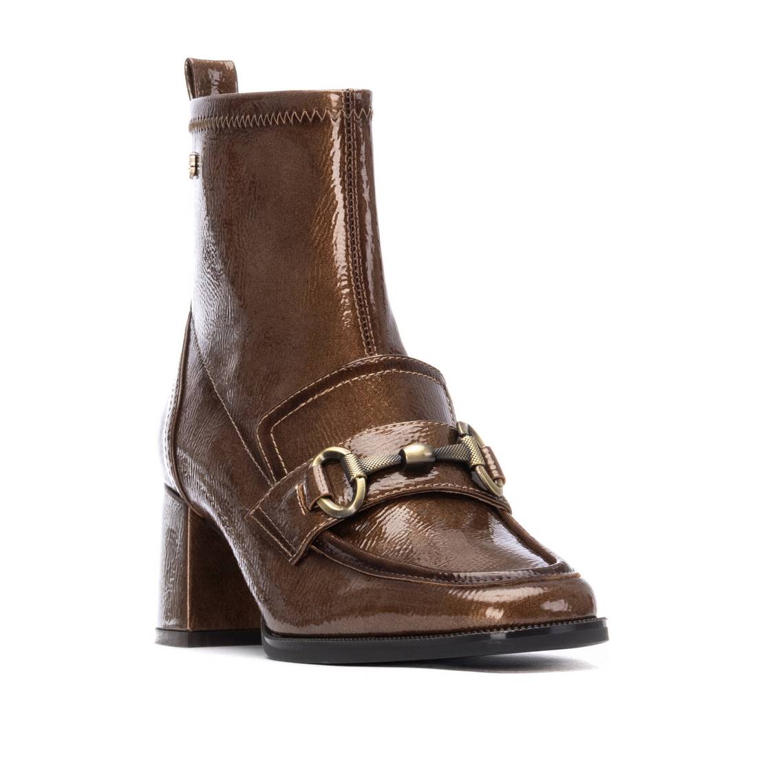 Carmela 16253801 bottines vernis taupe talon