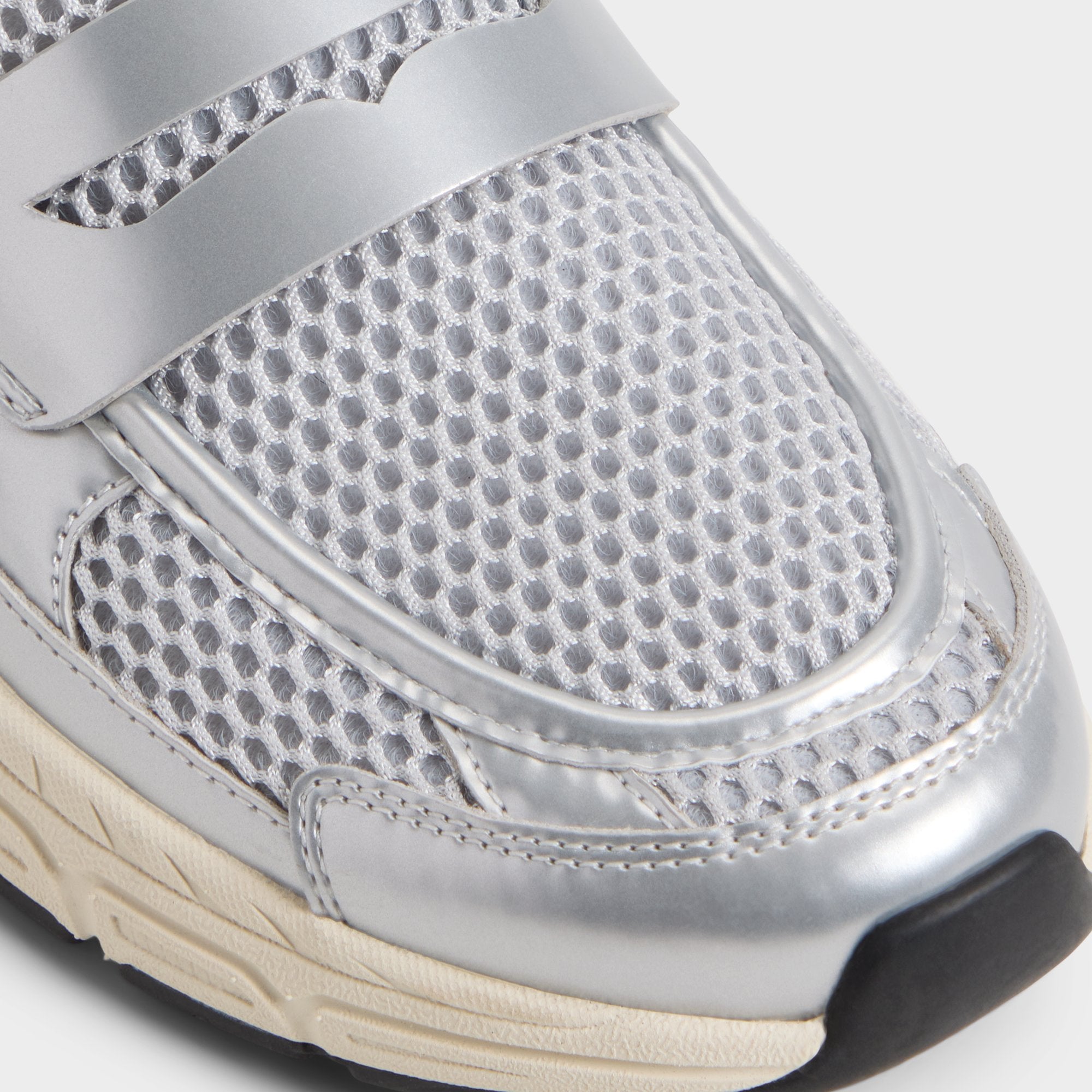 Aldo Loffy mocassins baskets argentés mesh
