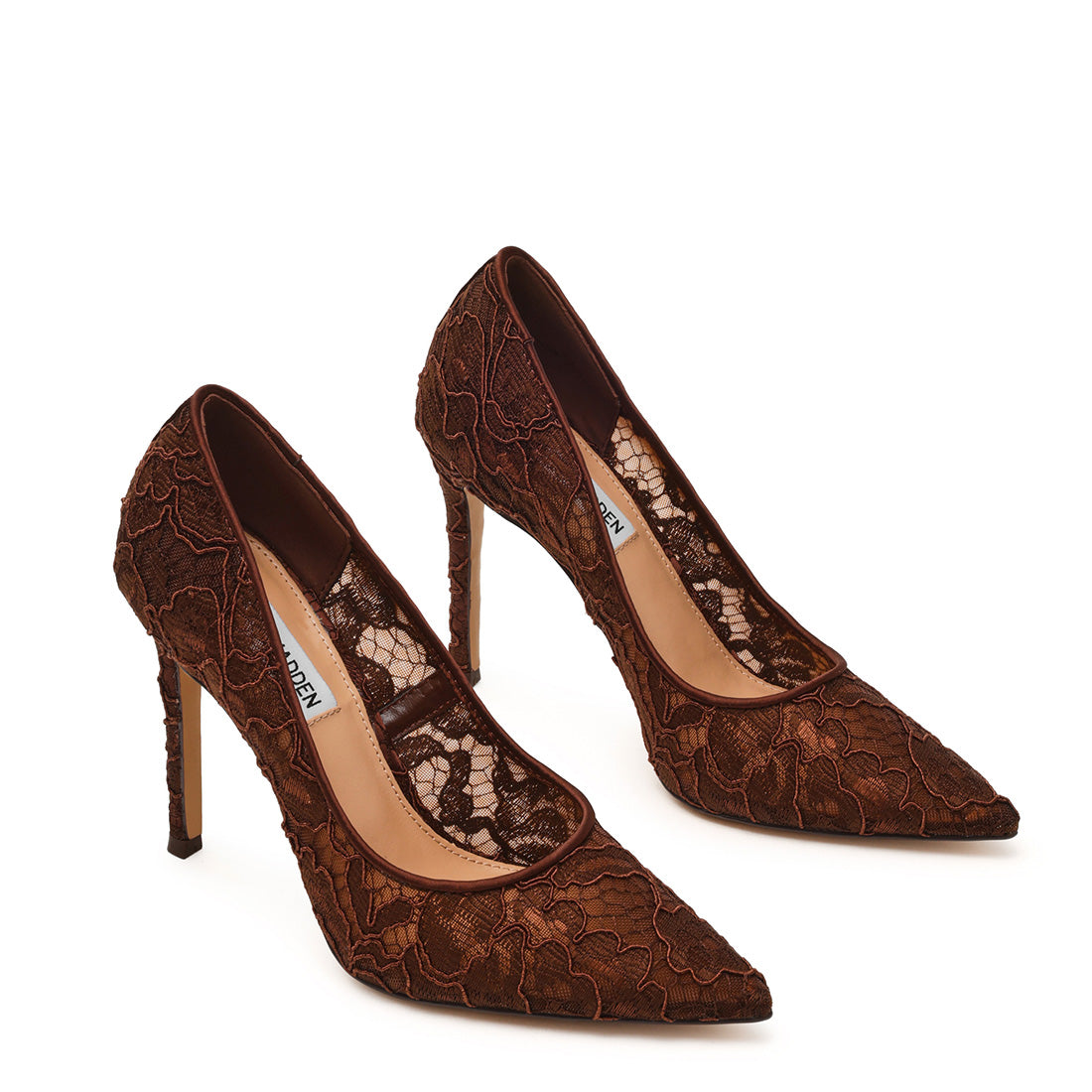 Steve Madden Evelyn-L escarpins dentelle marron 10,5 cm