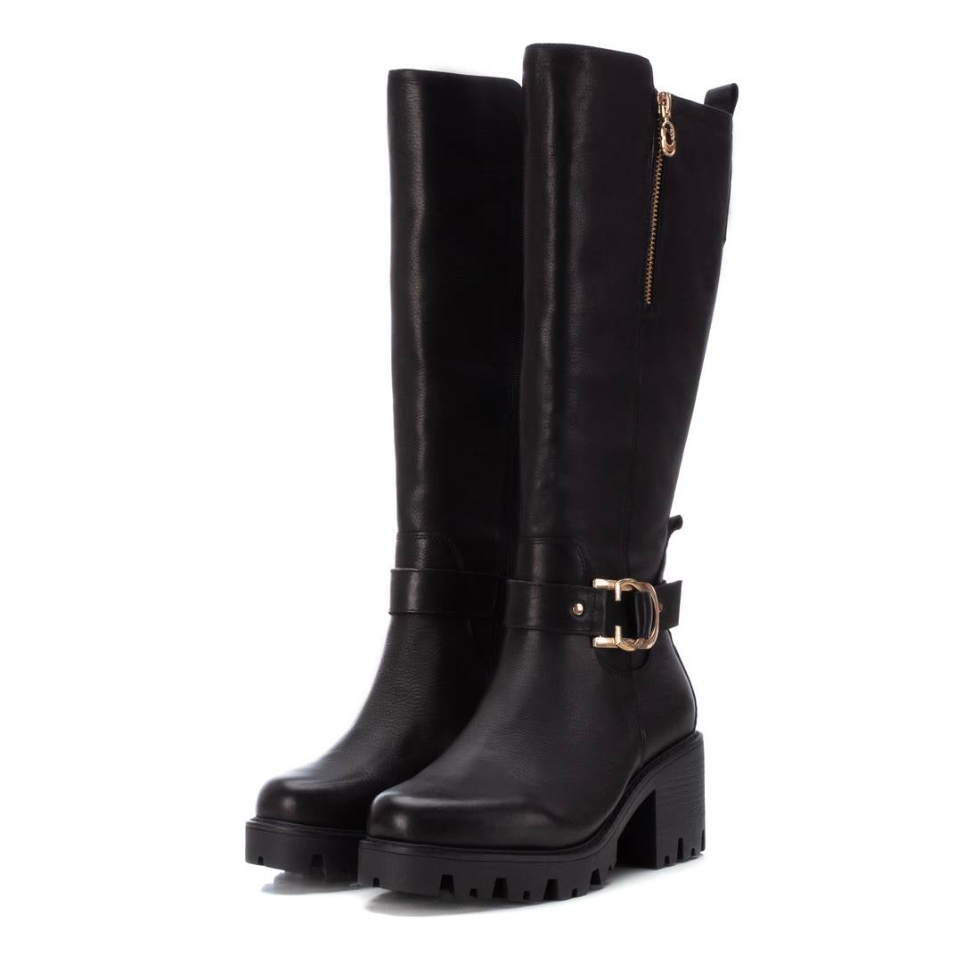 Carmela 16107701 bottes femme noir cuir talon 7 cm
