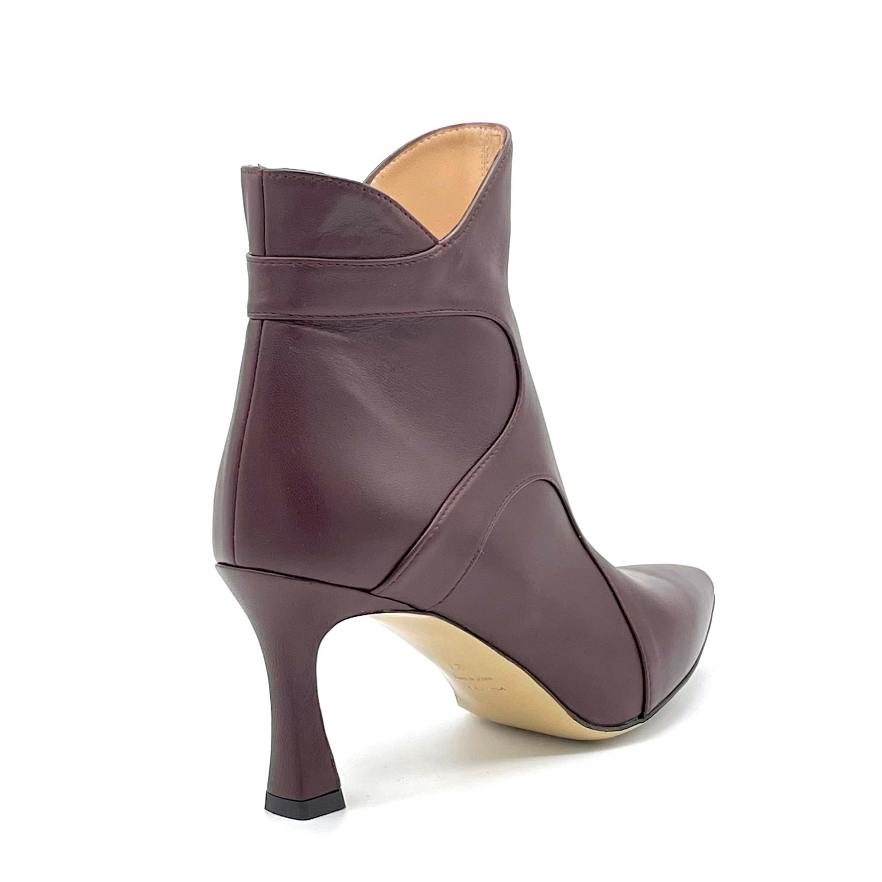 ELATA 56532 bottine cuir bordeaux talon 7,5 cm