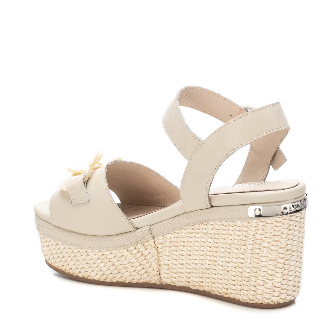 Carmela 16072402 sandale cuir blanc compensée 9 cm