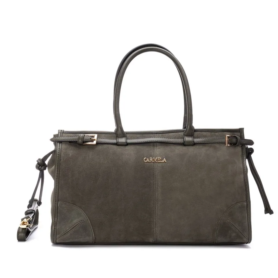 Carmela 18616904 sac épaule kaki cuir véritable