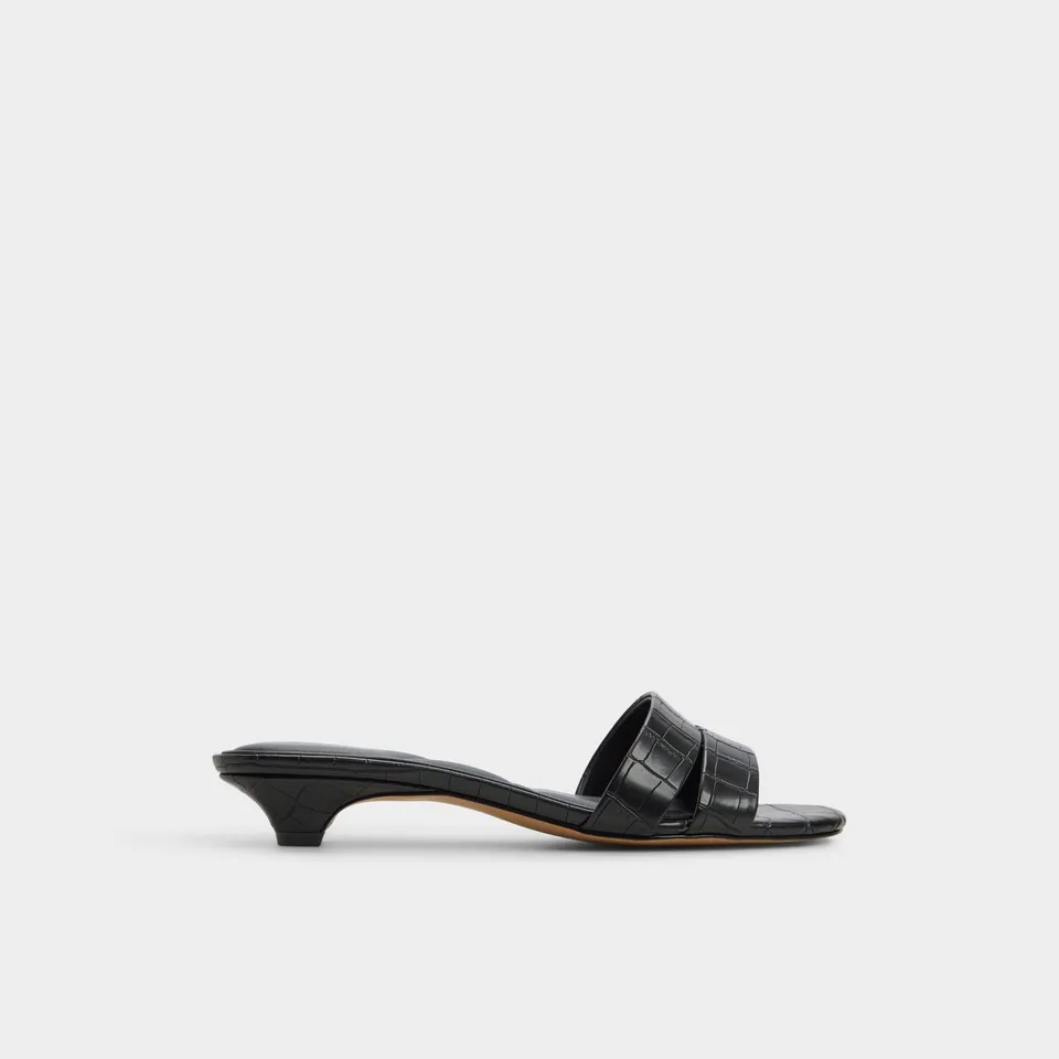 ALDO Scarletta mules croco vernies petit talon