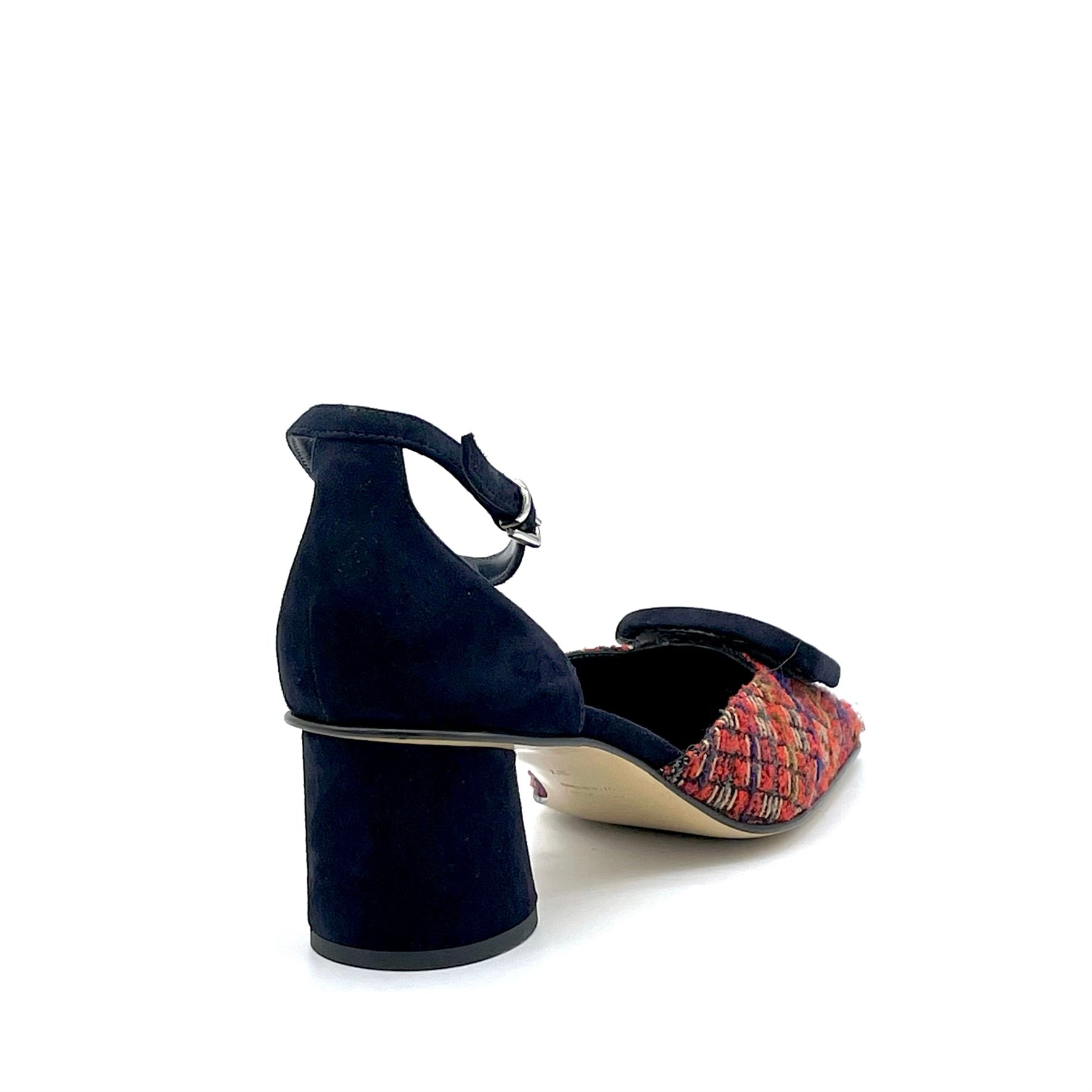 Elata 54520 escarpins d'orsay bouclé rouge talon 5,5 cm