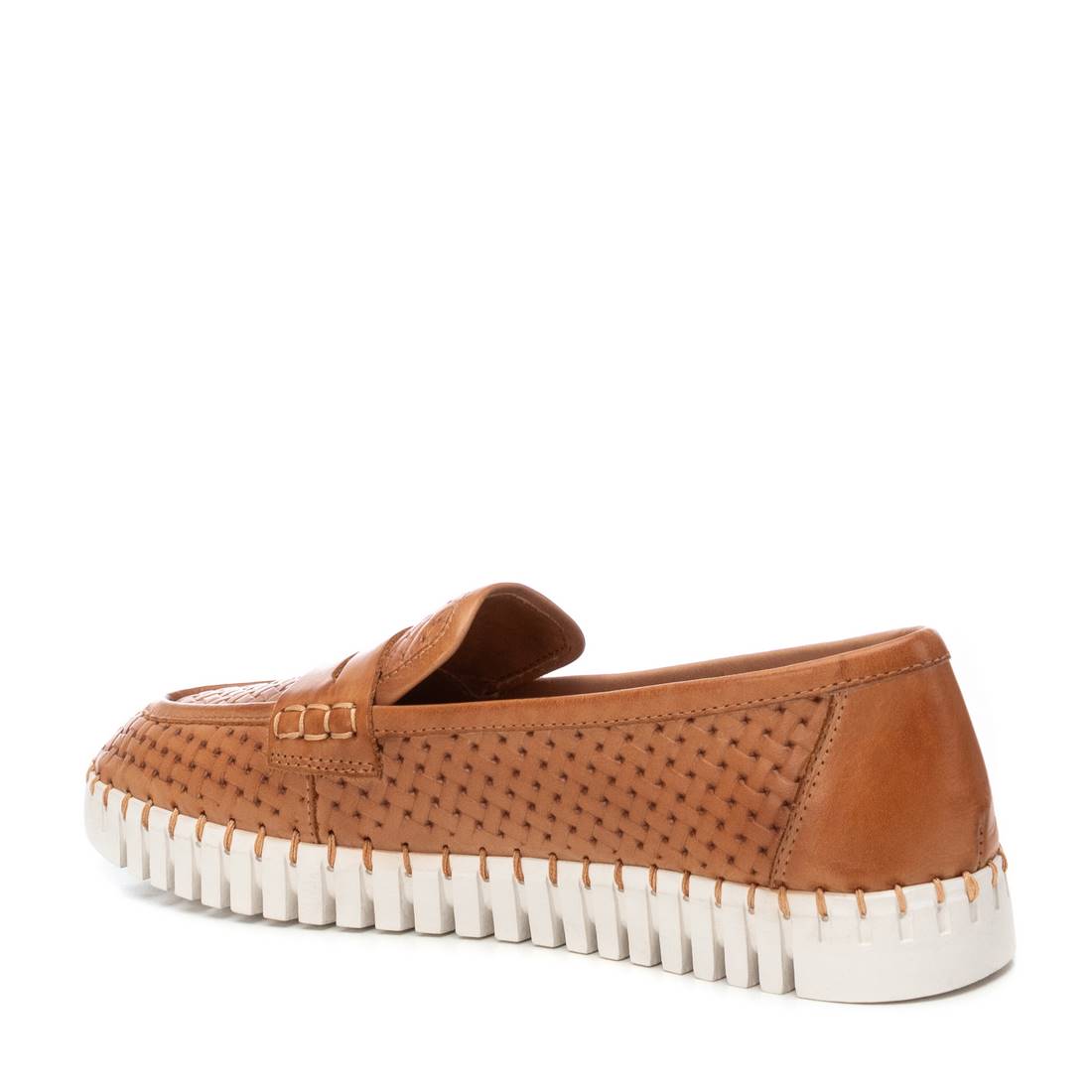 Carmela 16230303 mocassins cuir camel ajouré plat