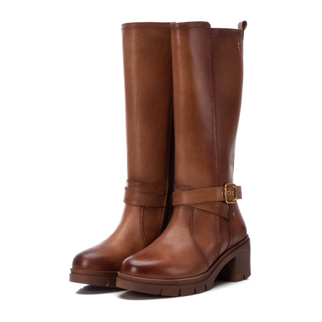 Carmela 16197601 bottes cuir marron talon 7 cm