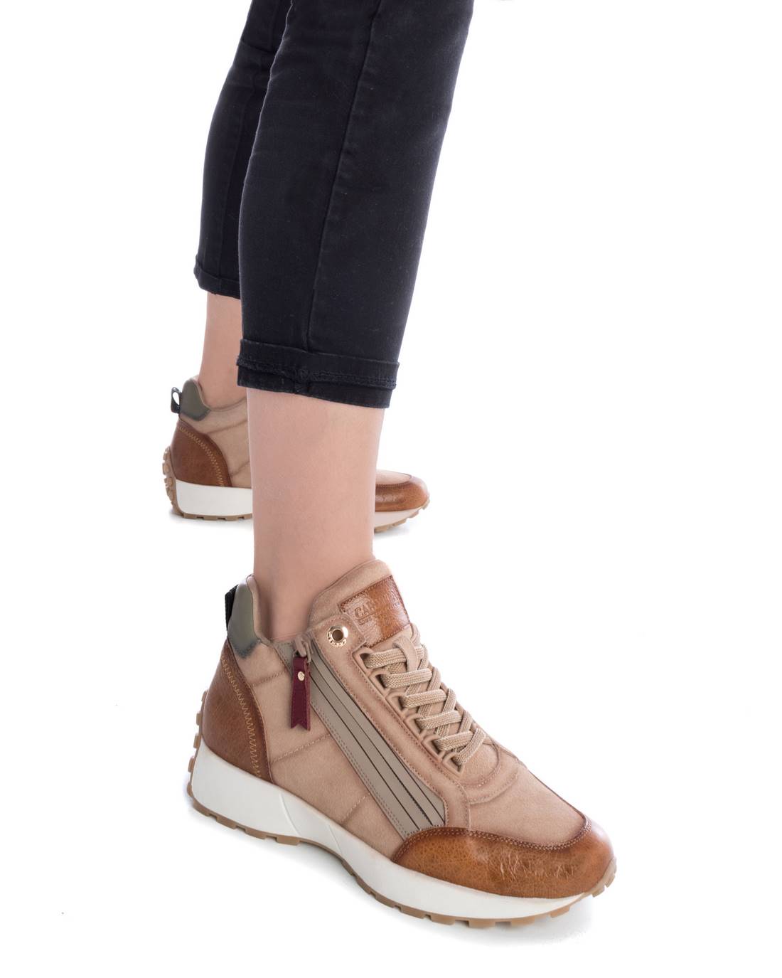 Carmela 16088101 sneakers cuir marron zip pointure