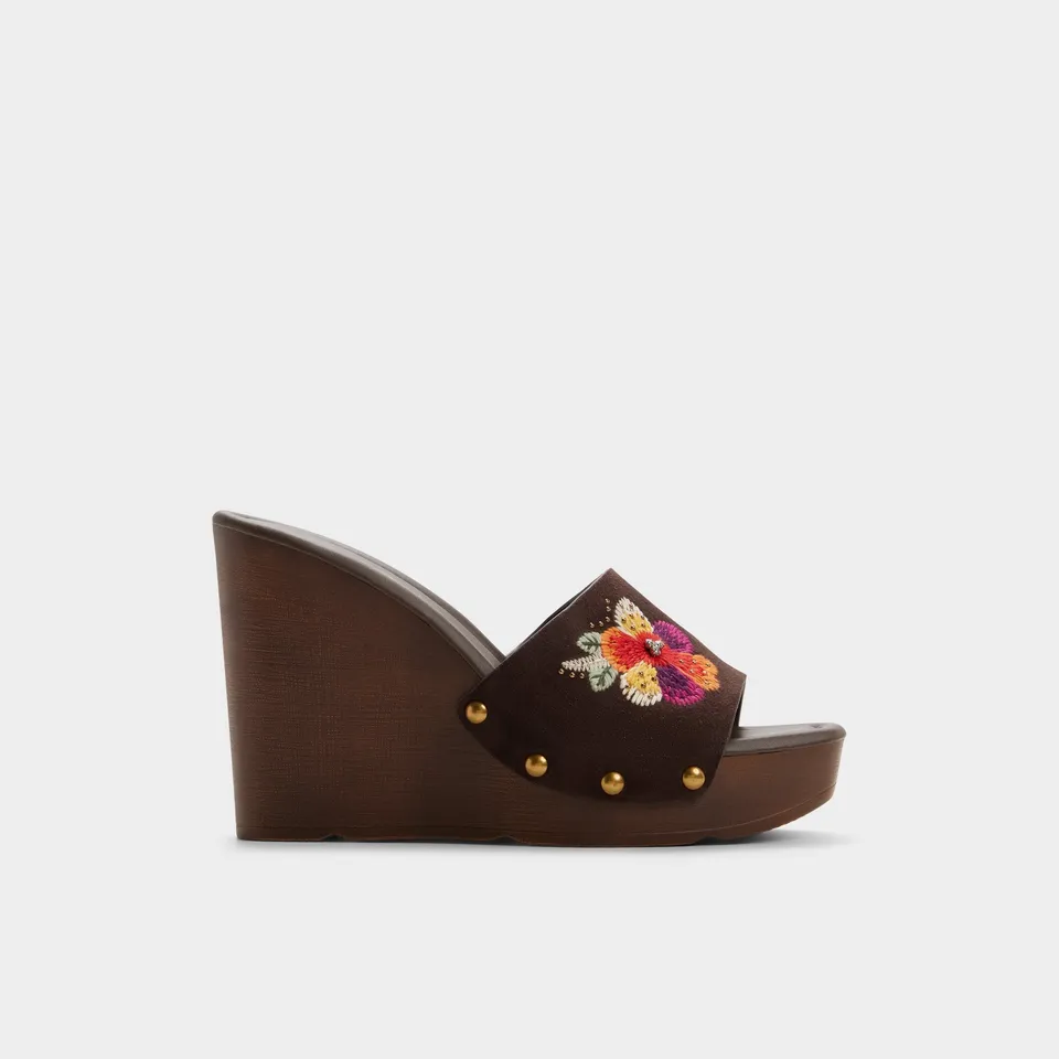 ALDO Grounded bottes compensées marron