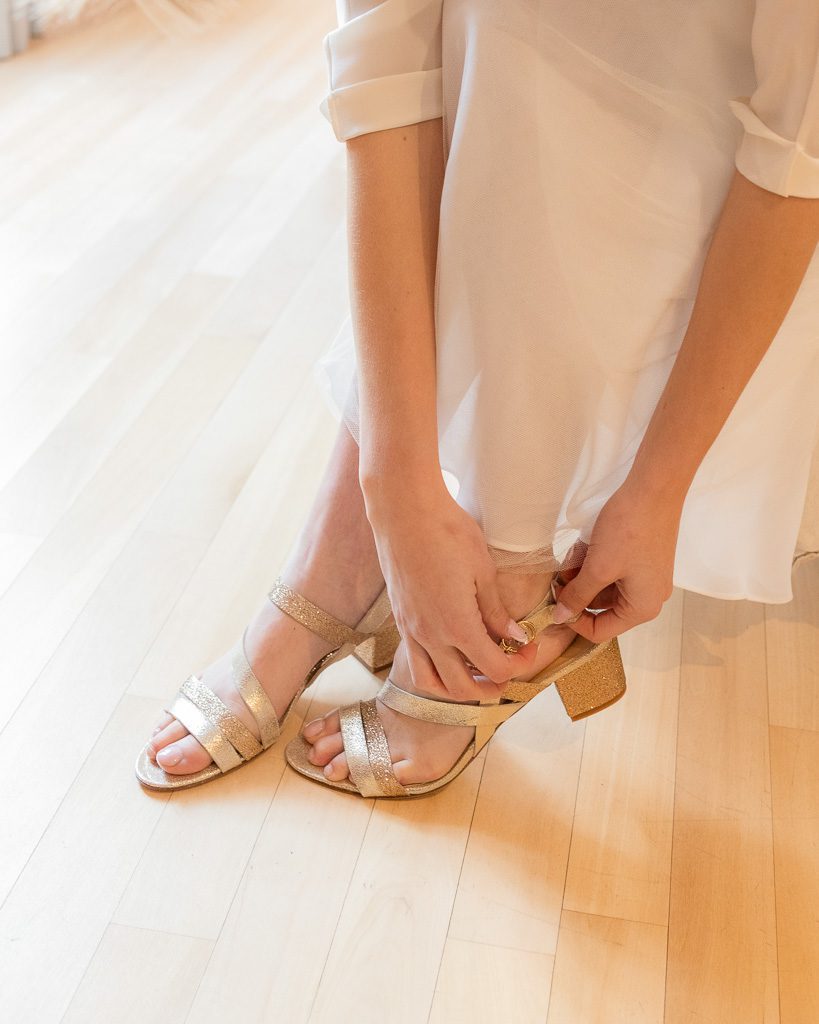 Dessine Moi Un Soulier Emma High sandales irisé champagne