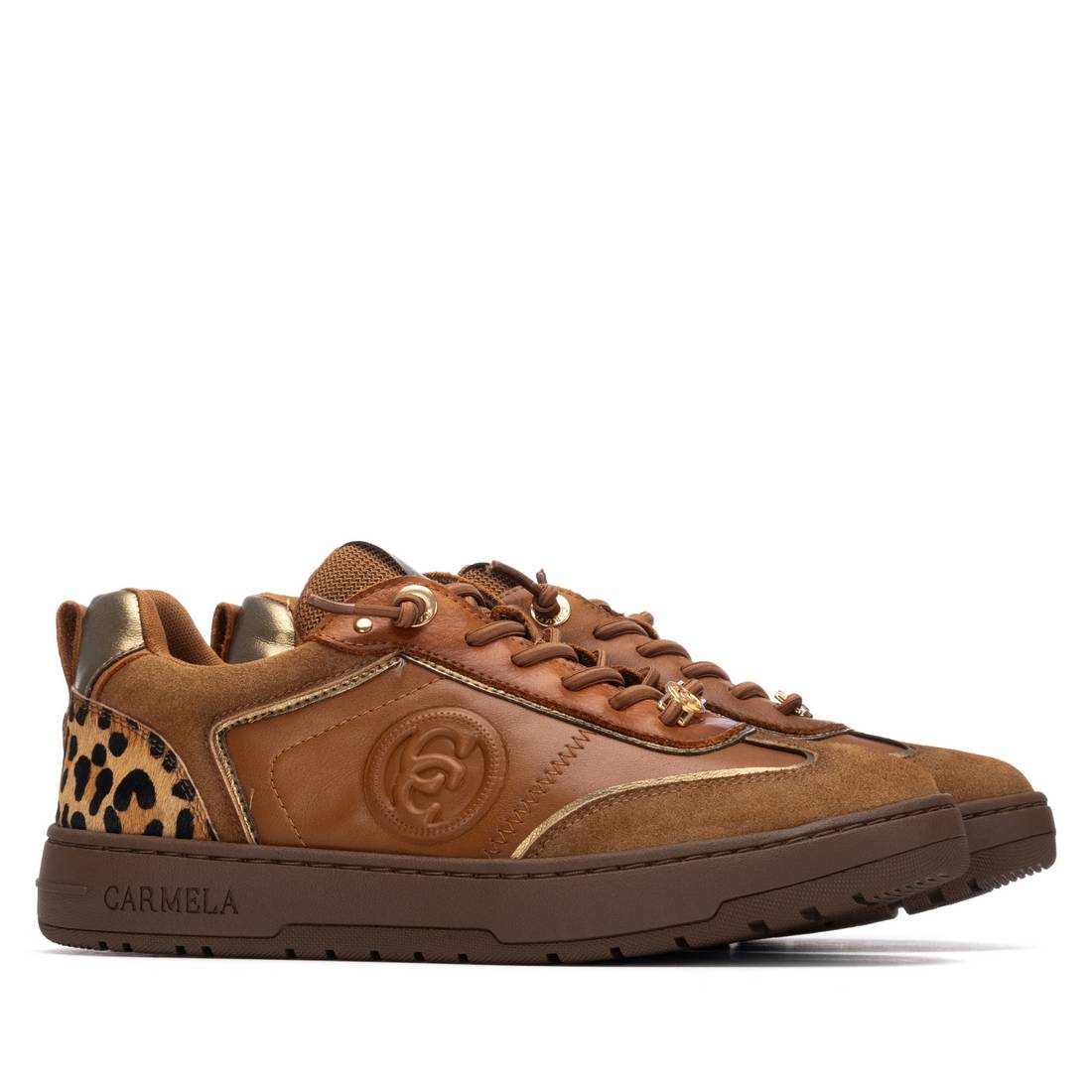 Carmela 16250403 baskets femme camel daim