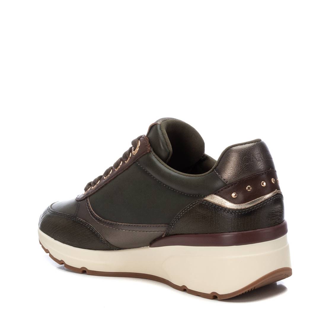 Carmela 16182503 basket verte cuir zip lacets