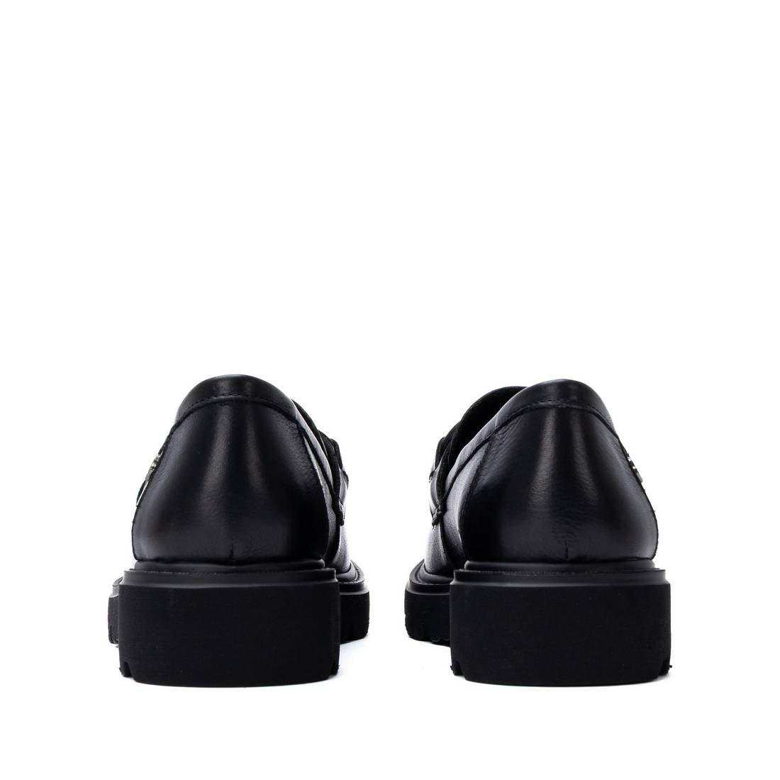 Carmela 16433601 mocassin cuir noir talon bas