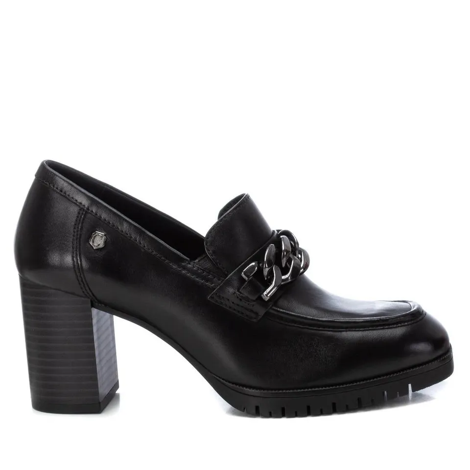 Carmela 16180301 mocassins noirs cuir talon 8 cm