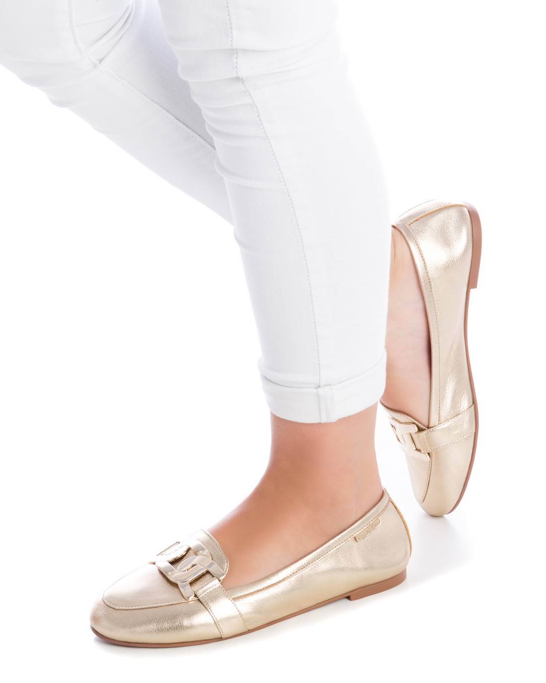 Carmela 16049905 ballerines cuir doré plat