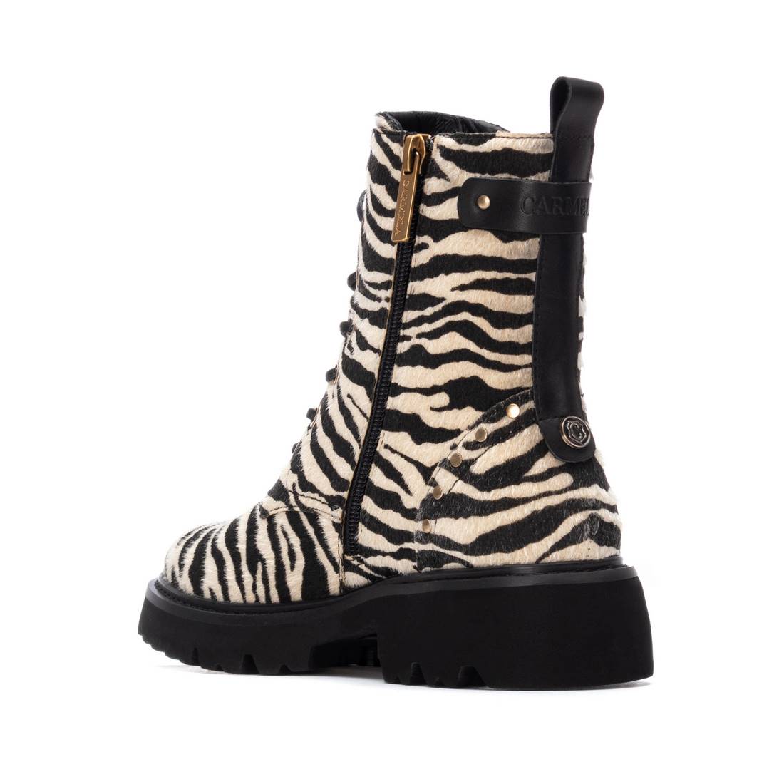 Carmela 16266502 bottine zèbre talon lacets