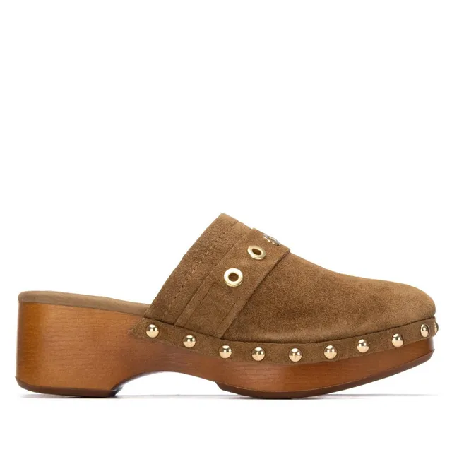 Carmela 16325502 sabot femme suède camel talon 6 cm