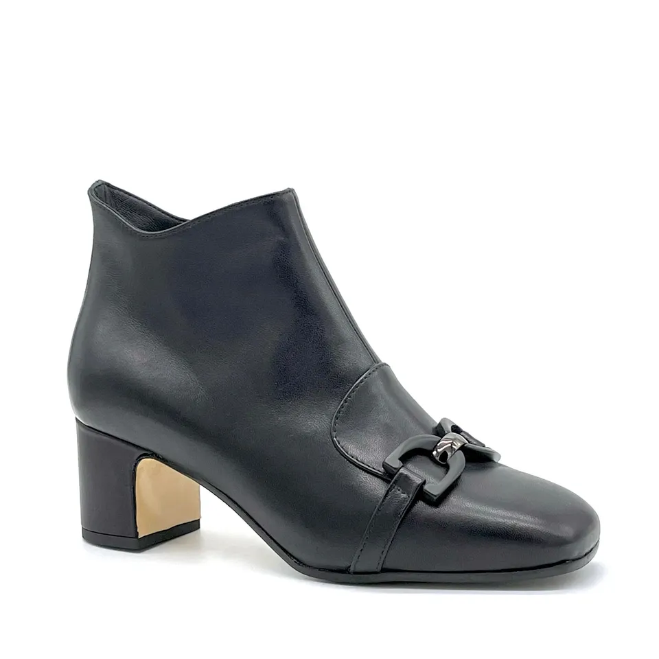 ELATA 74711 bottines cuir noir mors talon 5,5 cm