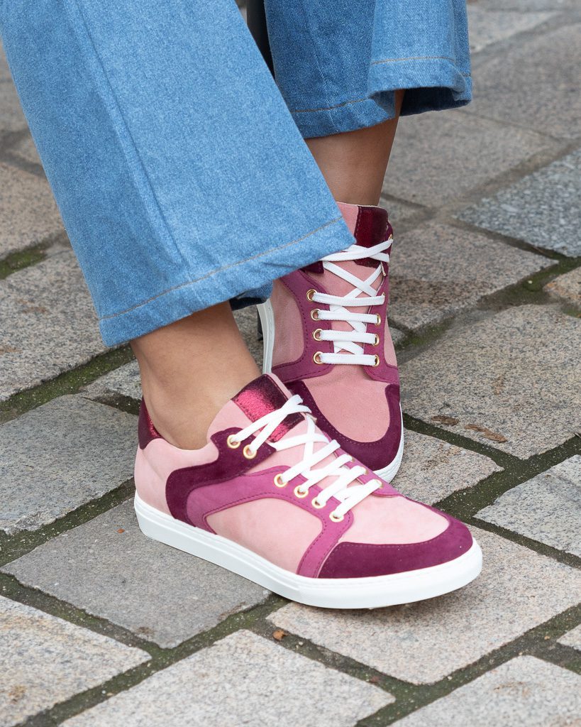 Dessine Moi Un Soulier Oscar Velours Rose Pivoine baskets blush