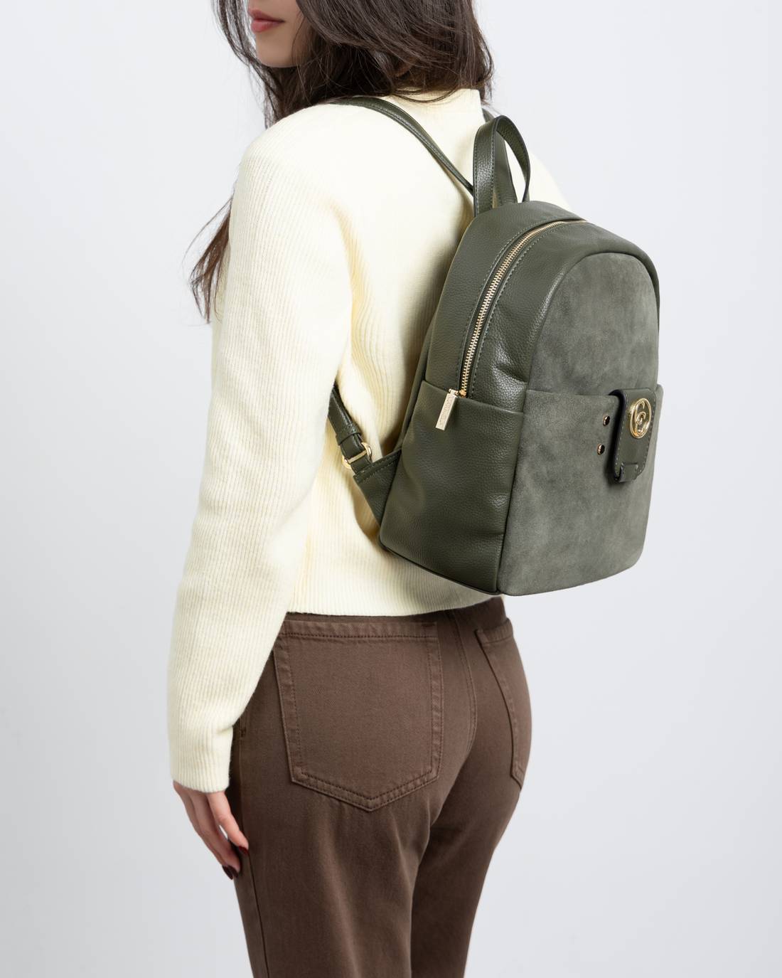 Carmela 18616103 sac à dos cuir vert 35 cm